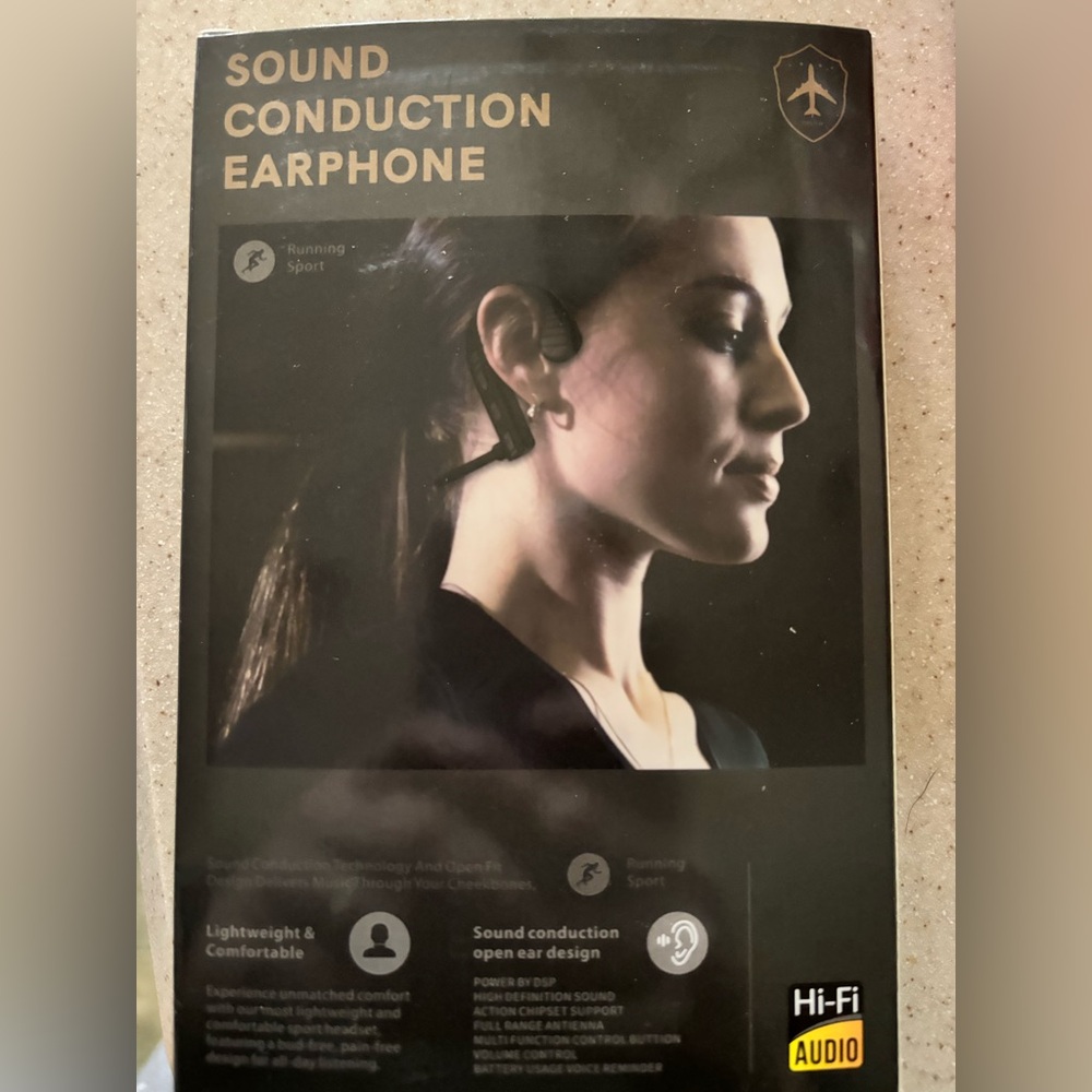 Sound conduction ear phones, new in box